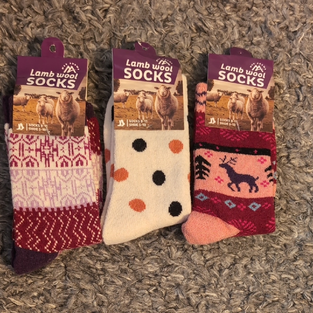 Lamb Wool Socks- Multicolor Pack